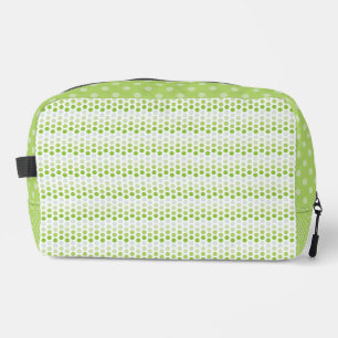 SHADES OF LIME GREEN POLKA DOTS DOPP KIT