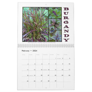 Shades of Nature Floral Collage Wall Calendar