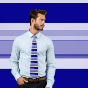 Shades of Navy Blue Tie (Horizontal Stripes)