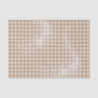 SHADES OF NEUTRAL BROWN PLAID PATTERN TISSUE PAPER