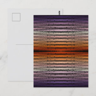 Shades Of Orange And Purple Salty Watercolor Art Postcard