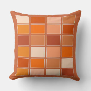 Shades of Orange Blocks Cushion