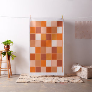 Shades of Orange Blocks Fabric