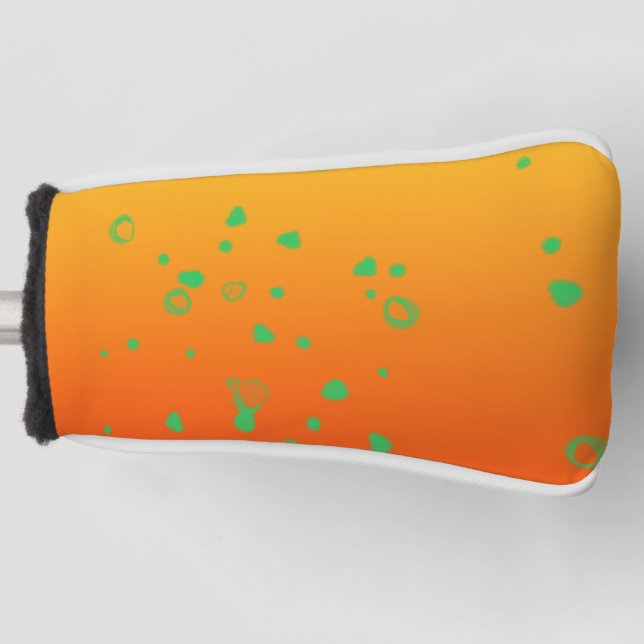 Shades Of Orange Golf Head Cover (Front)