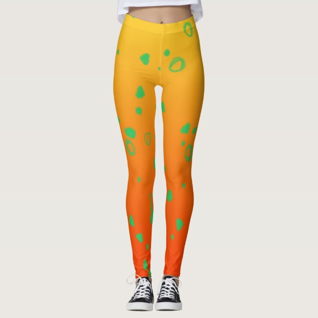 Shades Of Orange Leggings (Front)
