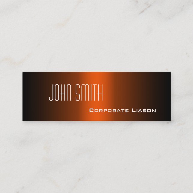 Shades of Orange Skinny Business Cards (Front)