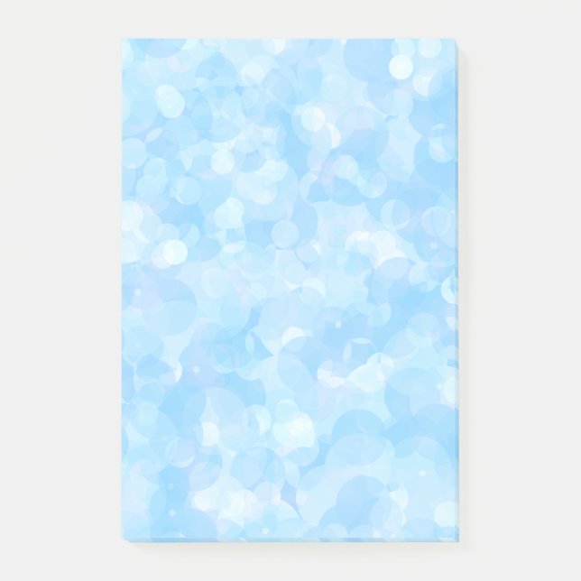 Shades of Pale Blue Cheerful Bubbly Look Post-it Notes (Front)