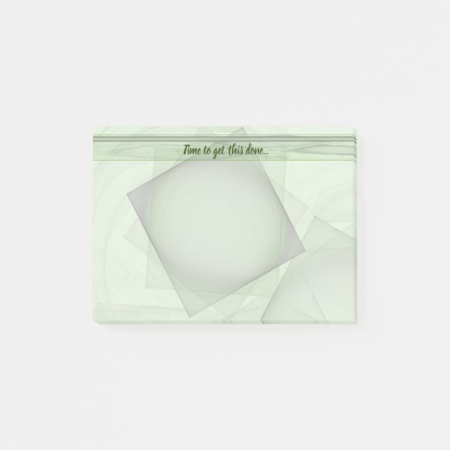 Shades of Pastel Green Geometric Background Post-it Notes (Front)