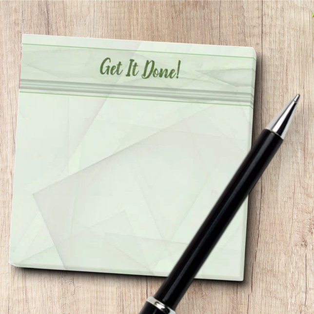 Shades of Pastel Green Geometric Background Post-it Notes (Personalized Post-It Notepad)