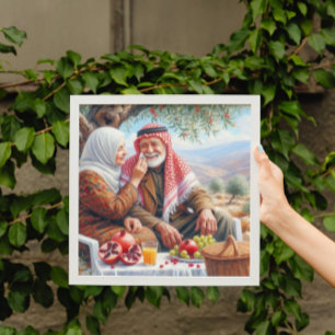 Shades of Peace   Old Palestinian Couple Poster