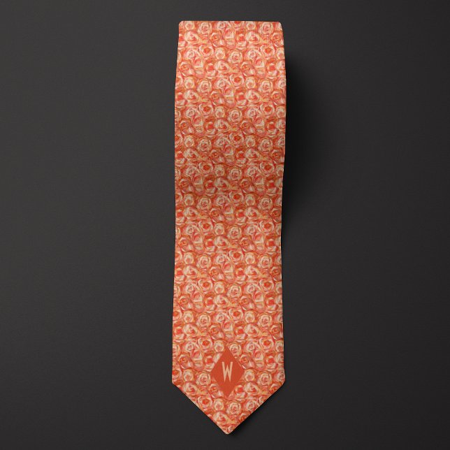 Shades of Peach Cubism Roses Tie (Creator Uploaded)