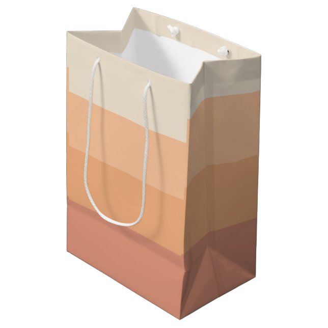 Shades of Peach Gradient Medium Gift Bag (Front Angled)