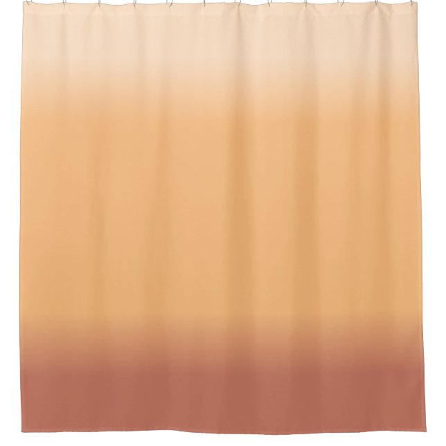 Shades of Peach Gradient Shower Curtain (Front)