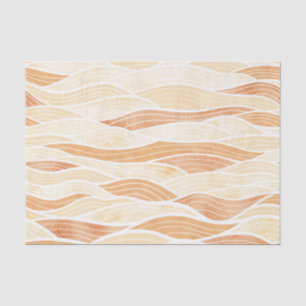 SHADES OF PEACH WAVE PATTERNS TISSUE PAPER