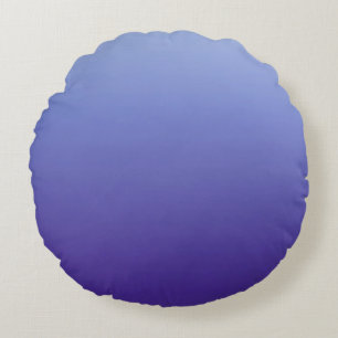 Shades of Periwinkle Violet to Blue Round Cushion