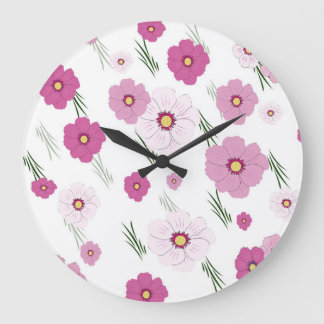 shades of pink bloomer large clock