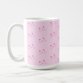 SHADES OF PINK CAT WHISKERS AND EARS COFFEE MUG