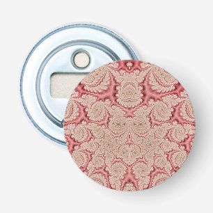 Shades of Pink Coral Tan and Beige 3D Fractal ~ Bottle Opener