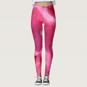 Shades of Pink Flowers Floral Photography Leggings