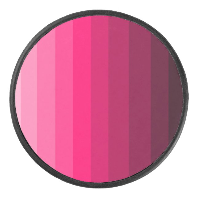 Shades of Pink Hockey Puck (Front)