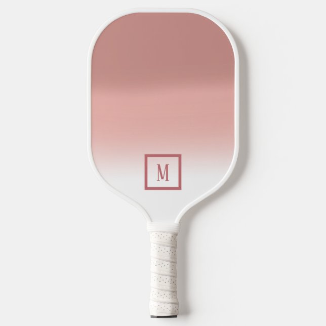 Shades of Pink Monogram Pickleball Paddle (Front)