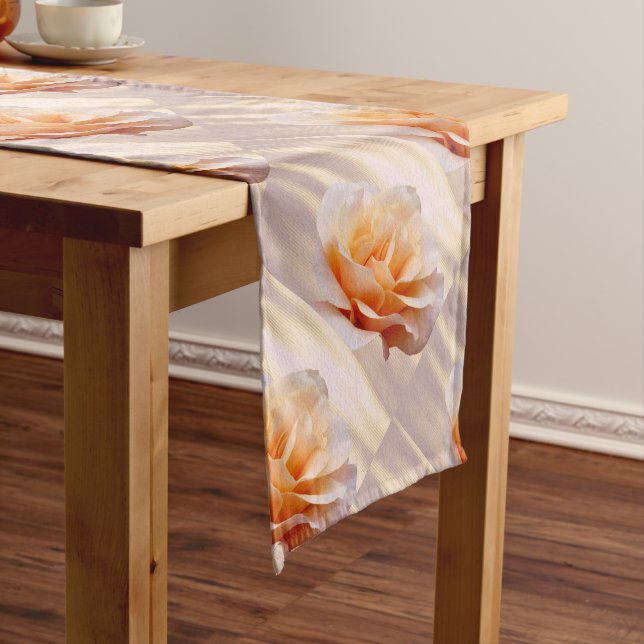shades of pink on waves long table runner (In Situ)
