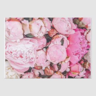 Shades of Pink Peonies Tissue Paper