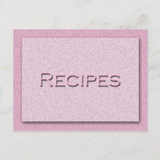 Shades of Pink Recipe Card