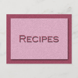 Shades of Pink Recipe Card
