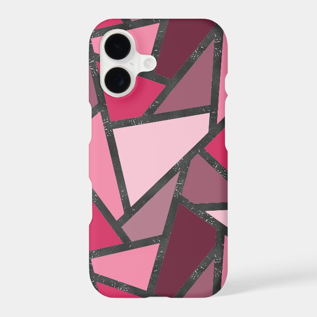 Shades of pink stained glass pattern (Back)