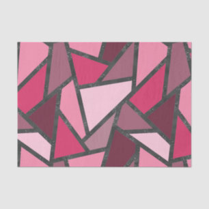 Shades of pink stained glass pattern tissue paper