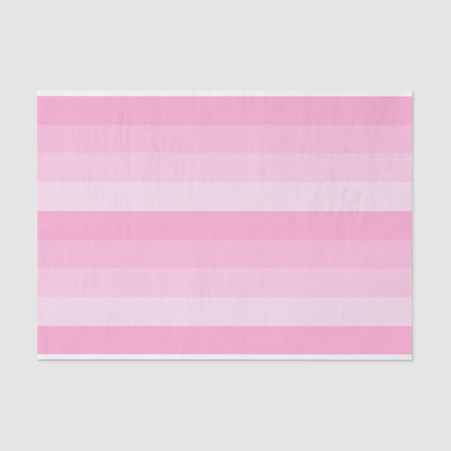 Shades of Pink Stripes Tissue Paper (Front)