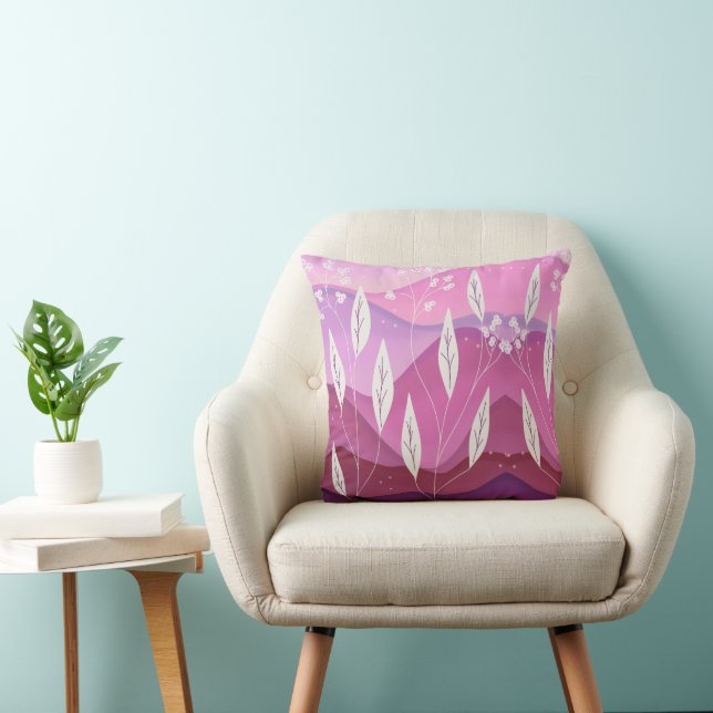 Shades of Pink Throw Pillow (Chair)