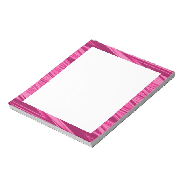 Shades of Pink Zigzag Pattern Notepad (Rotated)