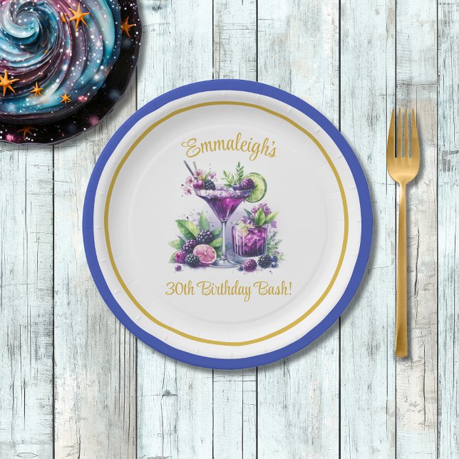 Shades of Purple: A Blue-Violet Birthday Bash Paper Plate (Creator Uploaded)