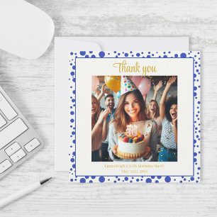 Shades of Purple: A Blue-Violet Birthday Bash Thank You Card