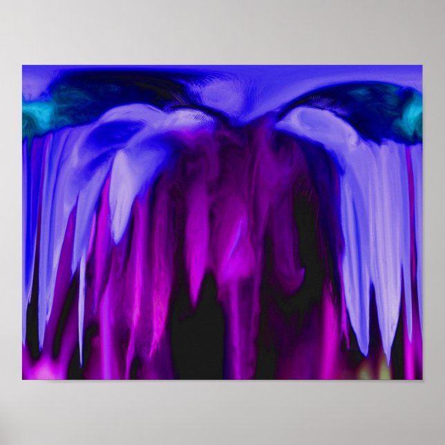 Shades Of Purple Abstract Art Poster (Front)