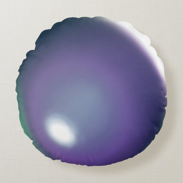 Shades of Purple Bubble Balloon Round Pillow (Front)