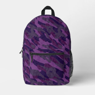 shades of purple camo printed backpack
