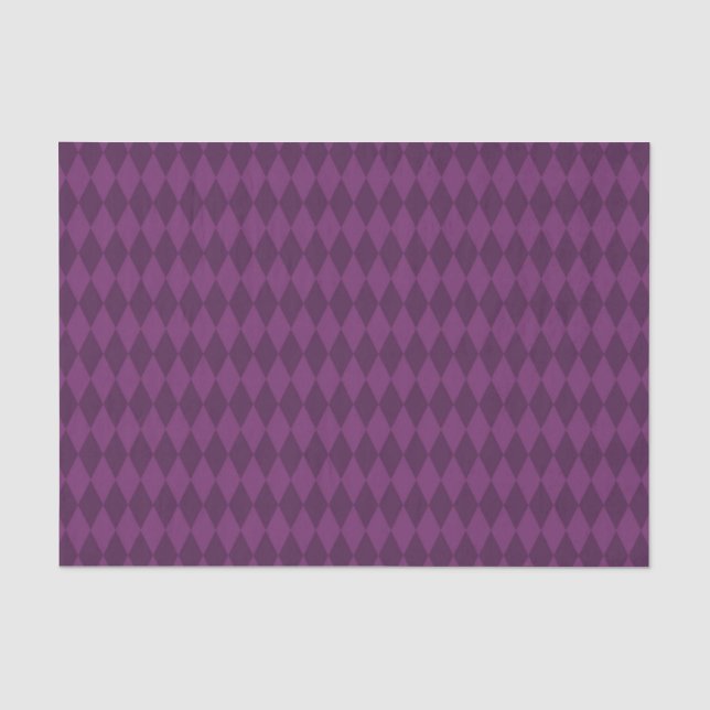 SHADES OF PURPLE DIAMOND ARGYLE PATTERN TISSUE PAPER (Front)
