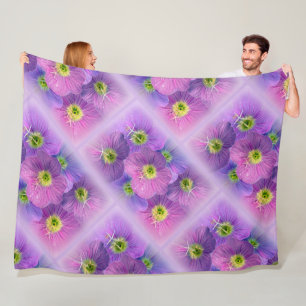 Shades of purple fleece blanket