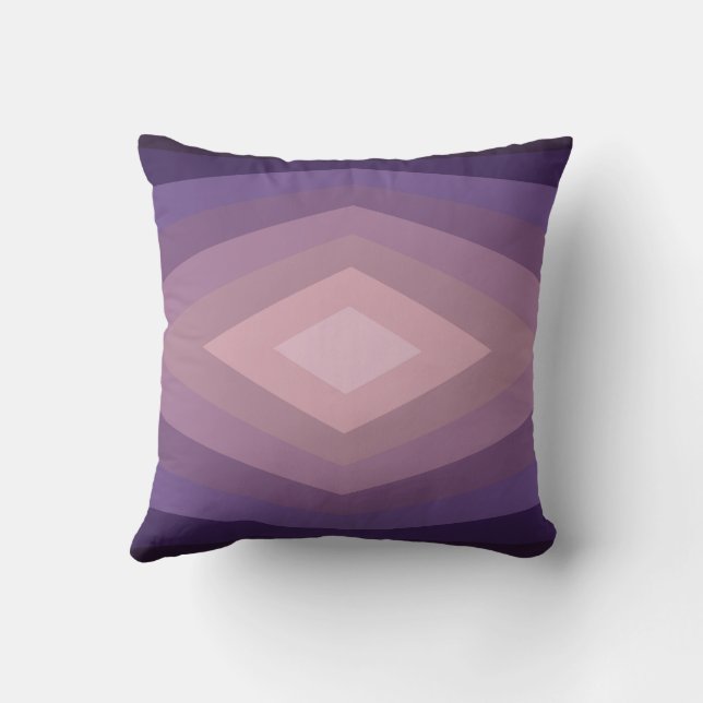 Shades Of Purple Geometric Abstract Art  Cushion (Back)