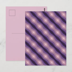 Shades Of Purple Geometric Abstract Art Postcard