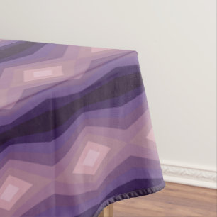 Shades Of Purple Geometric Abstract Art  Tablecloth