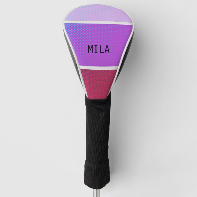 Shades of purple golf head cover (Front)