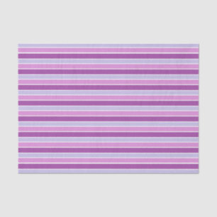 Shades of Purple Horizontal Stripes Tissue Paper