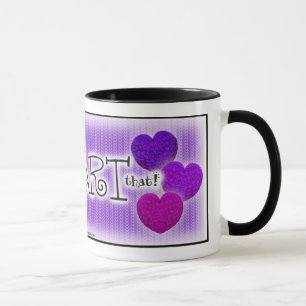Shades of Purple Knitting "gotta♥that!" Coffee M Mug