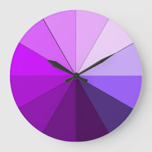 shades of purple large clock