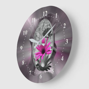 Shades of purple large clock