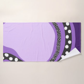 Shades of Purple Modern Abstract Art  Bath Towel Set